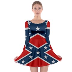 Rebel Flag  Long Sleeve Skater Dress by Jen1cherryboot88