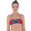 Rebel flag  Halter Bandeau Bikini Top View1