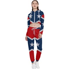 Rebel Flag  Cropped Zip Up Lounge Set by Jen1cherryboot88