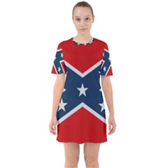 Rebel Flag  Sixties Short Sleeve Mini Dress by Jen1cherryboot88