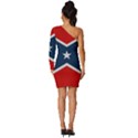 Rebel flag  Long Sleeve One Shoulder Mini Dress View4