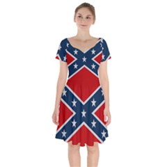 Rebel Flag  Short Sleeve Bardot Dress by Jen1cherryboot88