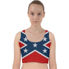 Rebel Flag  Velvet Racer Back Crop Top by Jen1cherryboot88