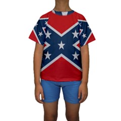 Rebel Flag  Kids  Short Sleeve Swimwear by Jen1cherryboot88