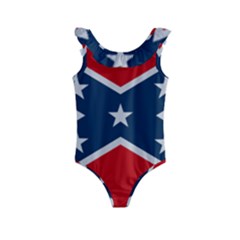 Rebel Flag  Kids  Frill Swimsuit by Jen1cherryboot88