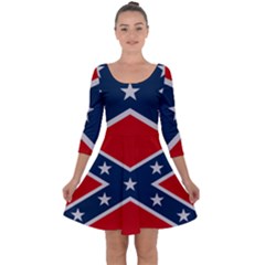 Rebel Flag  Quarter Sleeve Skater Dress by Jen1cherryboot88