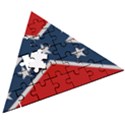 Rebel flag  Wooden Puzzle Triangle View3