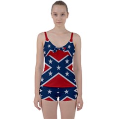 Rebel Flag  Tie Front Two Piece Tankini by Jen1cherryboot88