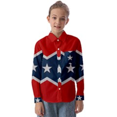 Rebel Flag  Kids  Long Sleeve Shirt by Jen1cherryboot88