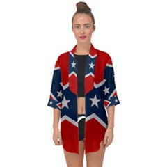 Rebel Flag  Open Front Chiffon Kimono by Jen1cherryboot88