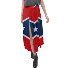 Rebel Flag  Velour Split Maxi Skirt by Jen1cherryboot88