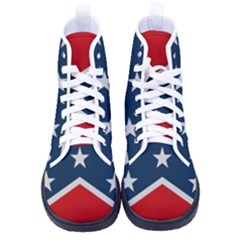 Rebel Flag  Men s High-top Canvas Sneakers