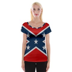 Rebel Flag  Cap Sleeve Top by Jen1cherryboot88