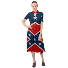 Rebel Flag  Keyhole Neckline Chiffon Dress by Jen1cherryboot88