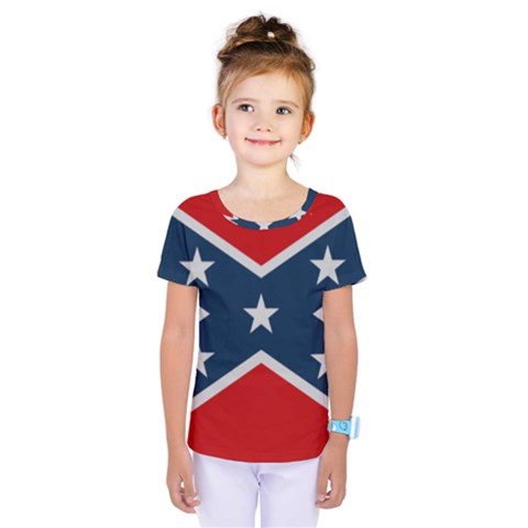 Rebel Flag  Kids  One Piece Tee by Jen1cherryboot88