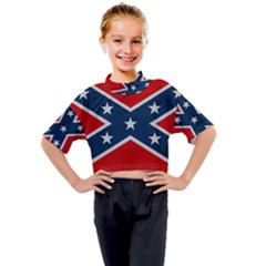 Rebel Flag  Kids Mock Neck Tee