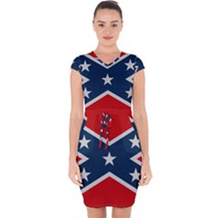 Rebel Flag  Capsleeve Drawstring Dress  by Jen1cherryboot88