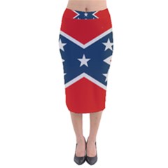 Rebel Flag  Velvet Midi Pencil Skirt by Jen1cherryboot88