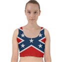 Rebel flag  Velvet Racer Back Crop Top View1