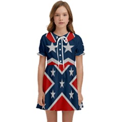 Rebel Flag  Kids  Sweet Collar Dress by Jen1cherryboot88