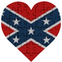 Rebel flag  Wooden Puzzle Heart View1