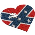 Rebel flag  Wooden Puzzle Heart View3