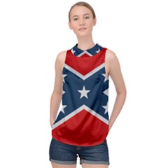 Rebel Flag  High Neck Satin Top by Jen1cherryboot88