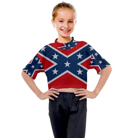 Rebel Flag  Kids Mock Neck Tee by Jen1cherryboot88