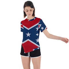 Rebel Flag  Asymmetrical Short Sleeve Sports Tee by Jen1cherryboot88