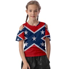 Rebel Flag  Kids  Butterfly Cutout Tee by Jen1cherryboot88