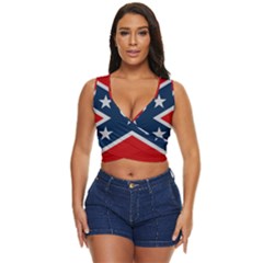 Rebel Flag  Women s Sleeveless Wrap Top by Jen1cherryboot88