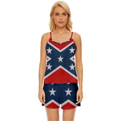 Rebel Flag  Satin Pajama Short Set by Jen1cherryboot88