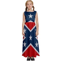 Rebel Flag  Kids  Satin Sleeveless Maxi Dress by Jen1cherryboot88