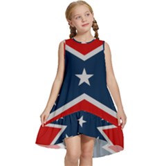 Rebel Flag  Kids  Frill Swing Dress by Jen1cherryboot88