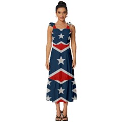 Rebel Flag  Tie-strap Tiered Midi Chiffon Dress by Jen1cherryboot88