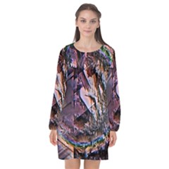 Prismatic Pride Long Sleeve Chiffon Shift Dress  by MRNStudios