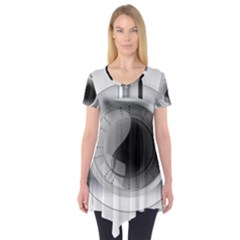 Washing Machines Home Electronic Short Sleeve Tunic  by Cowasu