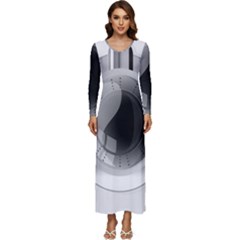 Washing Machines Home Electronic Long Sleeve Longline Maxi Dress by Cowasu