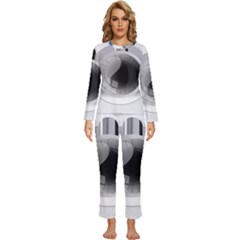 Washing Machines Home Electronic Womens  Long Sleeve Lightweight Pajamas Set