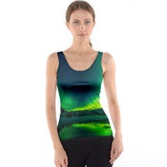 Iceland Aurora Borealis Tank Top by Cowasu