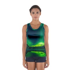 Iceland Aurora Borealis Sport Tank Top  by Cowasu