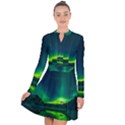 Iceland Aurora Borealis Long Sleeve Panel Dress View1