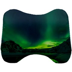 Iceland Aurora Borealis Head Support Cushion by Cowasu