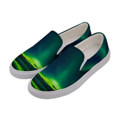 Iceland Aurora Borealis Women s Canvas Slip Ons by Cowasu