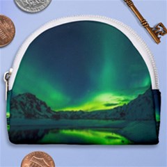 Iceland Aurora Borealis Horseshoe Style Canvas Pouch by Cowasu