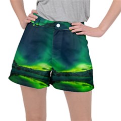 Iceland Aurora Borealis Women s Ripstop Shorts by Cowasu