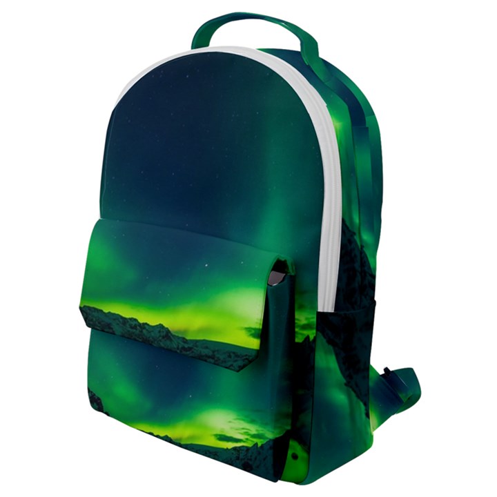 Iceland Aurora Borealis Flap Pocket Backpack (Small)