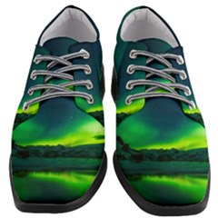 Iceland Aurora Borealis Women Heeled Oxford Shoes by Cowasu