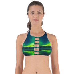 Iceland Aurora Borealis Perfectly Cut Out Bikini Top by Cowasu