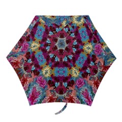 Roses Liquify  Mini Folding Umbrellas by kaleidomarblingart